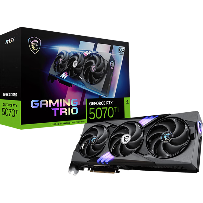 10点：微星 魔龙 RTX 5070 Ti 16G 显卡 7459.01元