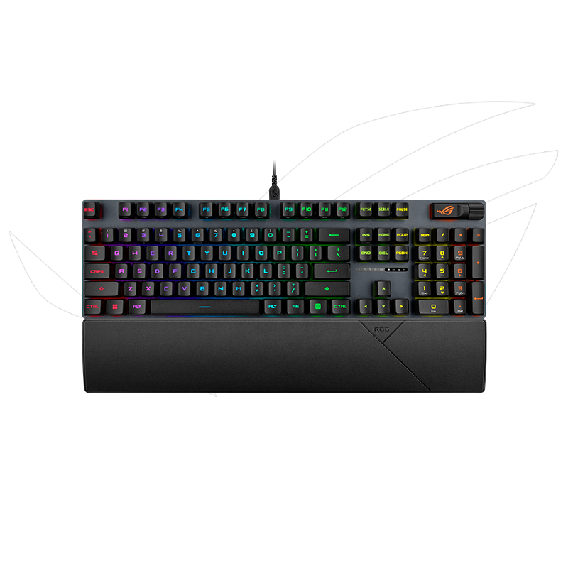 PLUS：玩家国度 ROG 游侠2 RX PBT版 104键 有线机械键盘 黑色 红轴 RGB 366.74元（需领券）