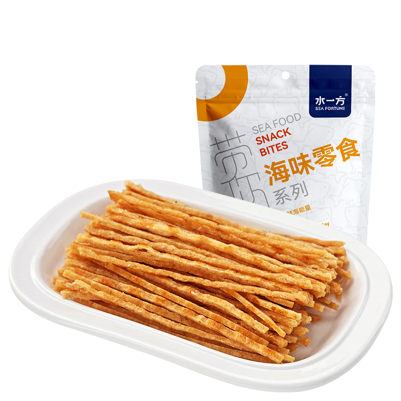 水一方現(xiàn)烤魚片 魚片零食健康食品大連特產(chǎn)聚會(huì)零食 先生魚條60g 25元（合4.17元/件）