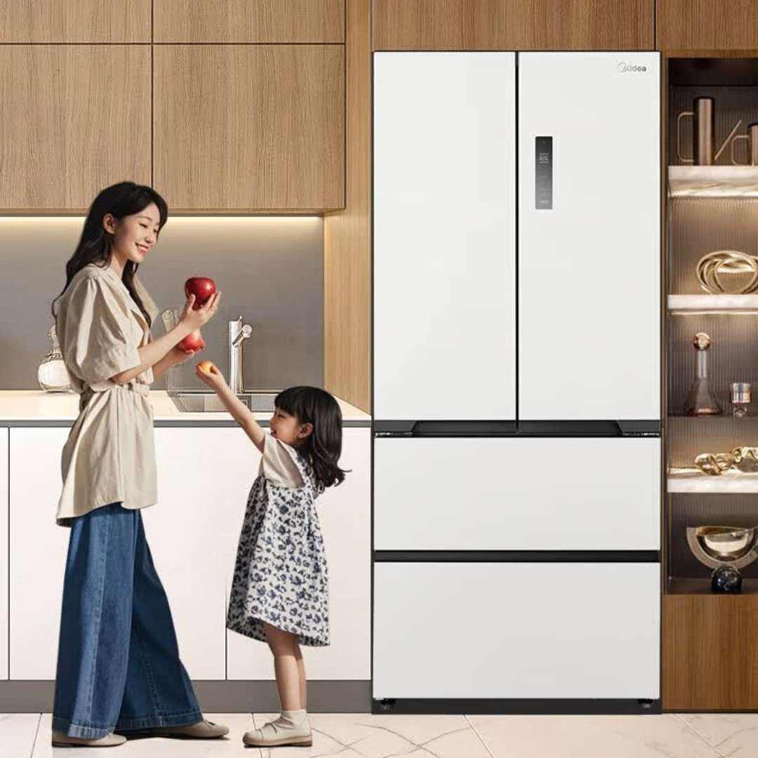 再降价：美的（Midea）508冰箱法式多门 真香系列 M60双系统双循环 超薄平嵌底部散热 十字四门家用冰箱BCD-508WUFPZM(E) 法式丨嵌入双系统丨星尘白 3188.24元（需领券）