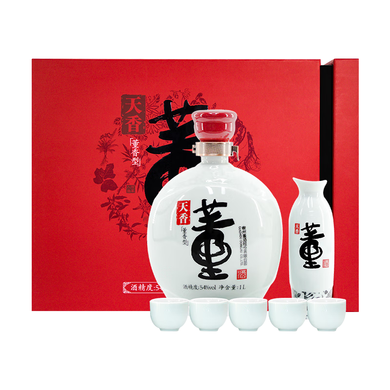 董酒 天香礼盒 董香型白酒54度 1000mL 1盒 379.5元（需领券）