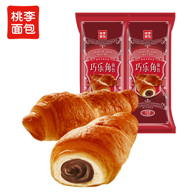 桃李面包 牛奶蛋羹味2袋+巧乐角4袋 共450g 15.8元包邮