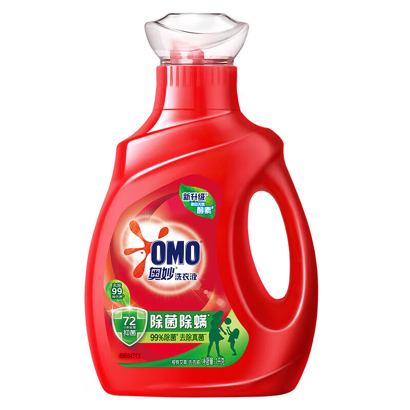 奧妙 濃縮天然酵素洗衣液 1000g+400g*2袋 持續(xù)留香 券后10.22元