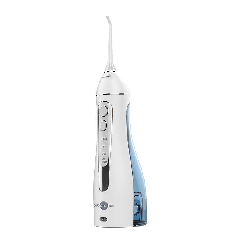 博皓（prooral）电动冲牙器家用洗牙器便携式水牙线冲洗器牙齿清洁器除牙垢洁牙器牙结石口腔护理牙缝牙套正畸5025 天空蓝 |热销4万  82.62元