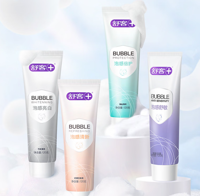 舒客 含氟美白牙膏 140g*1支+ 120g*3支 4.73元（需买4件，需用券）