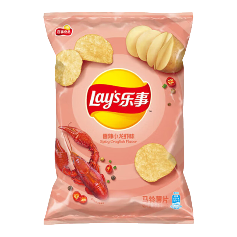 乐事（Lays） 经典/大波浪/奇多系薯片 玉米棒40g/50g 单袋装办公室休闲零食 香辣小龙虾味40g 26.9元（合2.69元/件）
