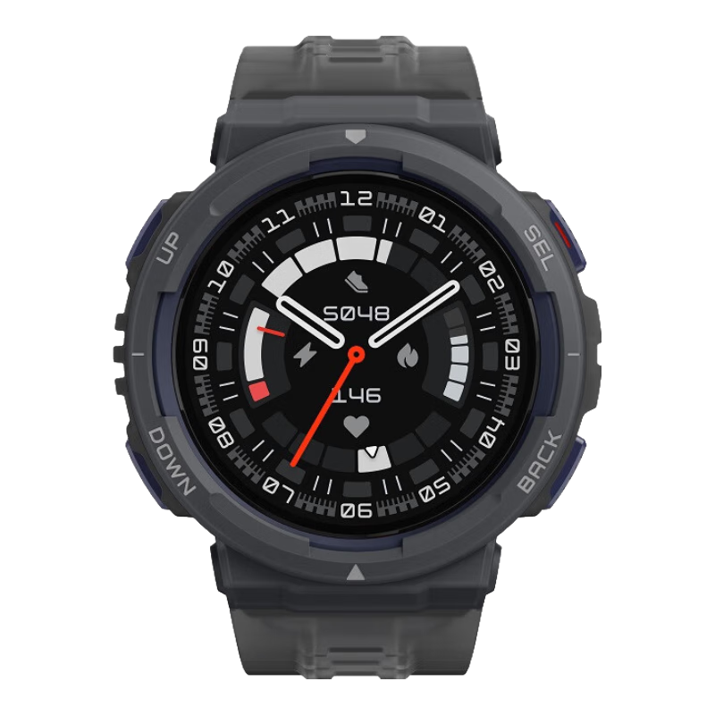 AMAZFIT华米Active Edge智能手表 午夜灰 46mm 血氧心率 运动识别 跑步户外防水手表 男女士电子表 599.26元（需领券）