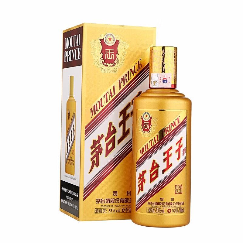 茅台 MOUTAI 金王子 酱香型白酒 53度 500mL 6瓶 整箱装 券后1078元