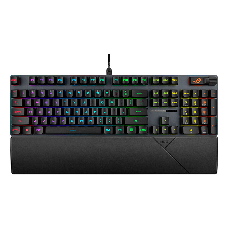 单地区：玩家国度 ROG 游侠2 RX PBT版 104键 有线机械键盘 黑色 红轴 RGB 券后422.45元