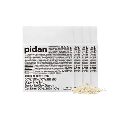 pidan 超細豆腐膨潤土混合貓砂2.4KG*4包 50.1元