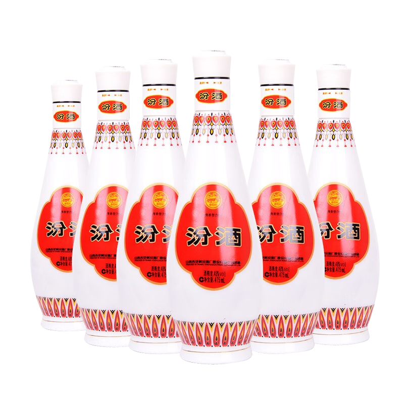 plus會員:汾酒 乳玻汾 清香型白酒 48度 475ml *6瓶 +湊單 246.89元，199.61元（共446.5元）