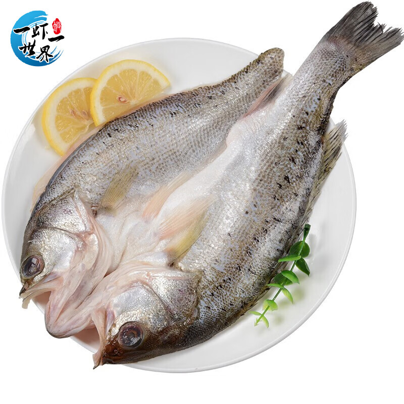 一虾一世界 开背海鲈鱼 400-500g/1条 16.15元