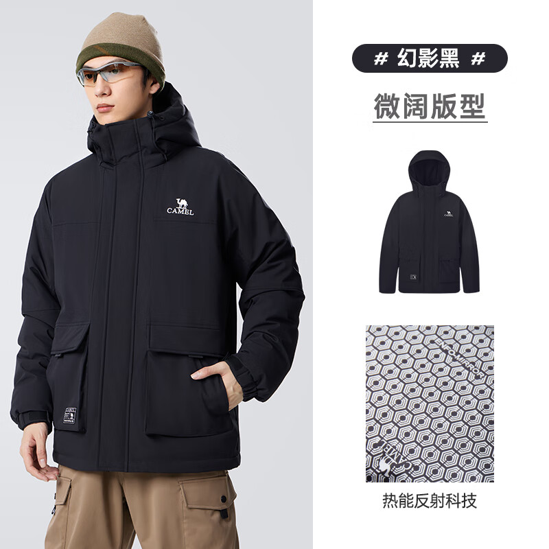 骆驼 199g高充绒热能科技工装羽绒服 ENFO-DWR4级防水 299.06元