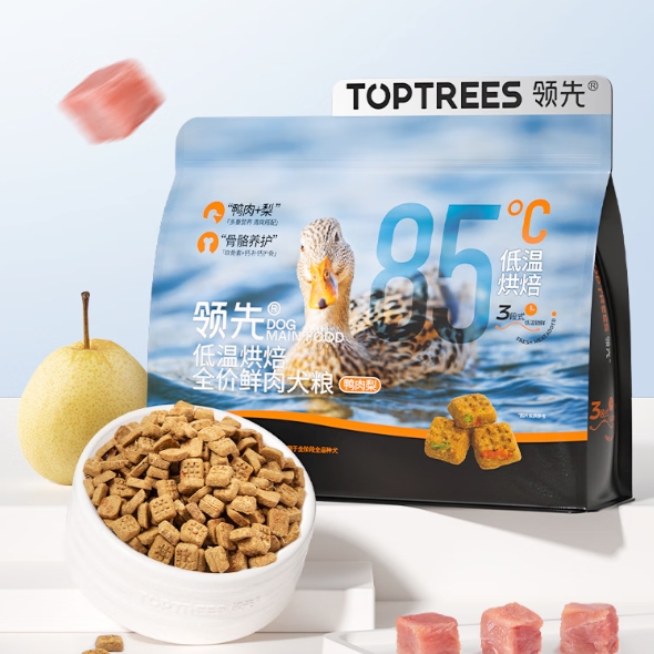 領(lǐng)先 Toptrees 鴨肉梨低溫烘焙狗糧 1.5kg*4 174元