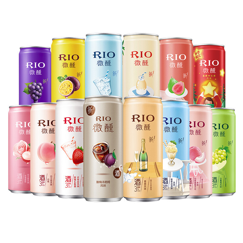 京东百亿补贴：RIO 洋酒 预调 鸡尾酒 果酒 微醺小美好 330ml*14罐 （口味随机发货） 91元