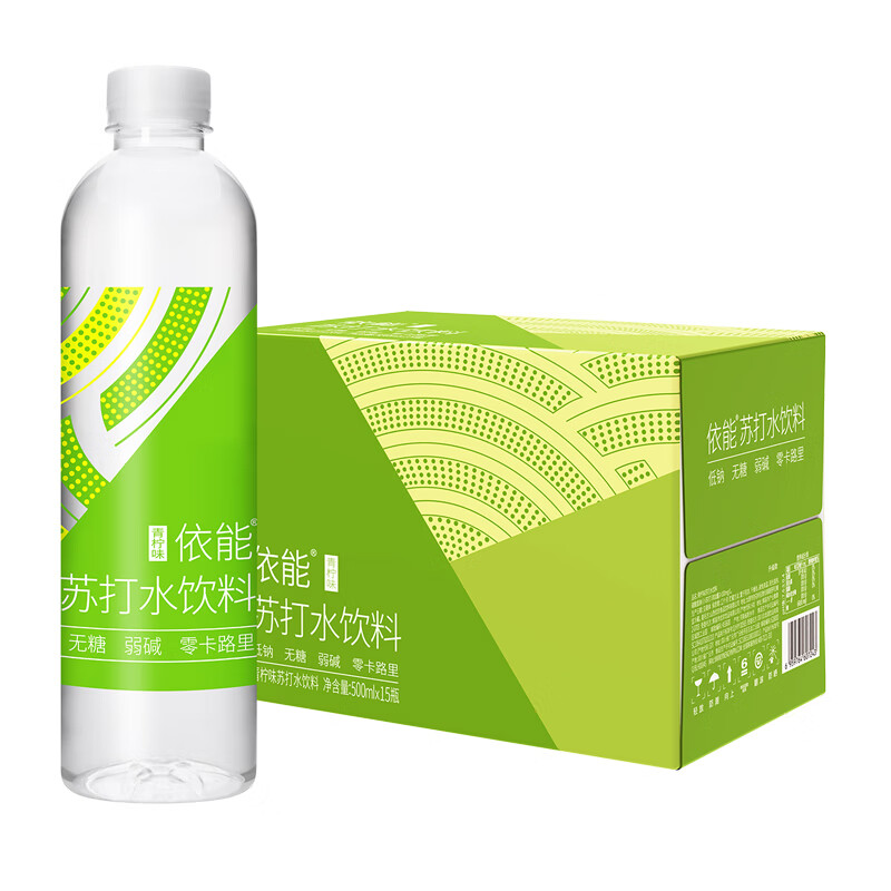 依能 无糖无汽弱碱苏打水饮料 500ml*15瓶 ￥17.63