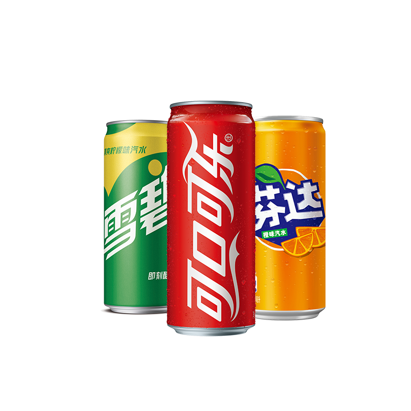 5.29日0点秒杀价：可口可乐（Coca-Cola）可乐*12+雪碧*8+芬达*4 有糖汽水 碳酸饮料 330ml*24瓶 30.9元，折合1.28元/罐