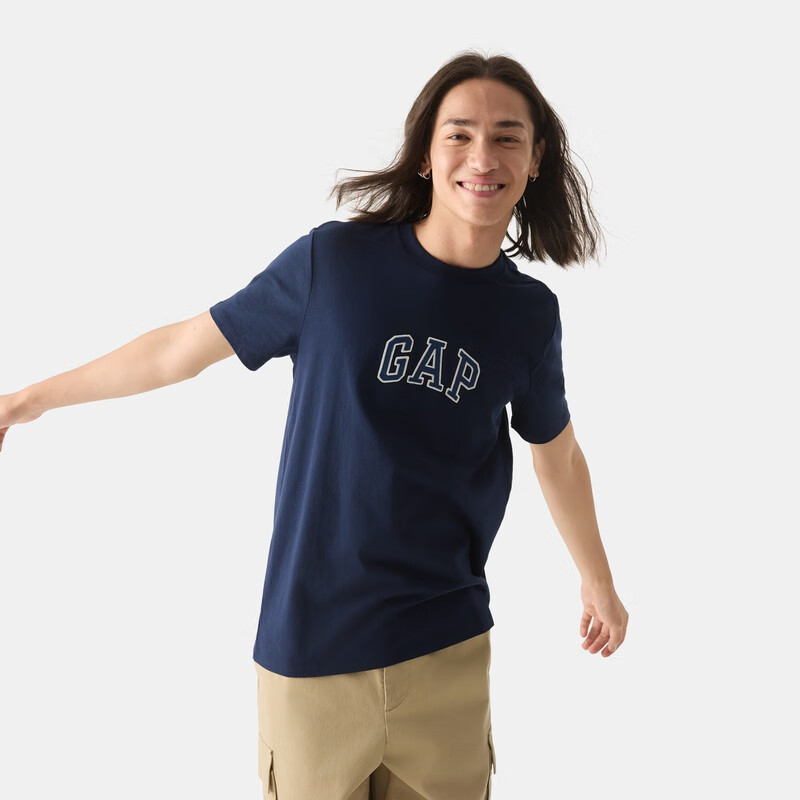 Gap 男女裝2025春季純棉字母logo短袖T恤 65.08元