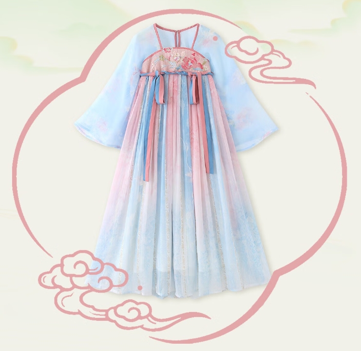 My Little Pony 小馬寶莉 2025春夏 女童國風(fēng)漢服刺繡連衣裙 PKQG21478（110-160cm） ￥128.65