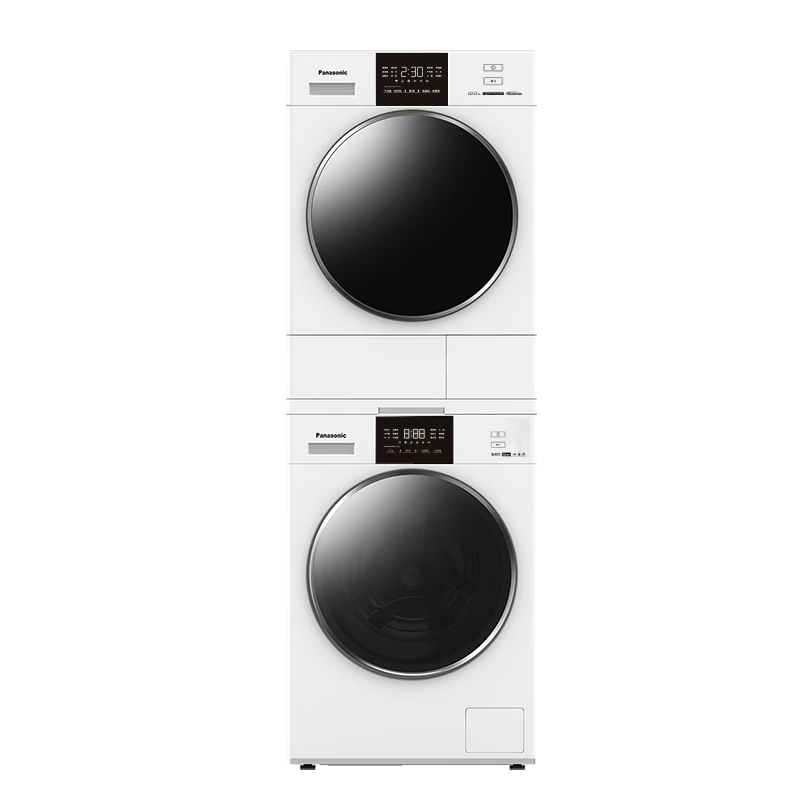 松下（Panasonic）【吳磊推薦】洗烘套裝 白月光4.0輕奢版 10kg滾筒洗衣機+變頻熱泵烘干機 N3K1+N1KR2 國家補貼20﹪ 4930.56元（需領券）