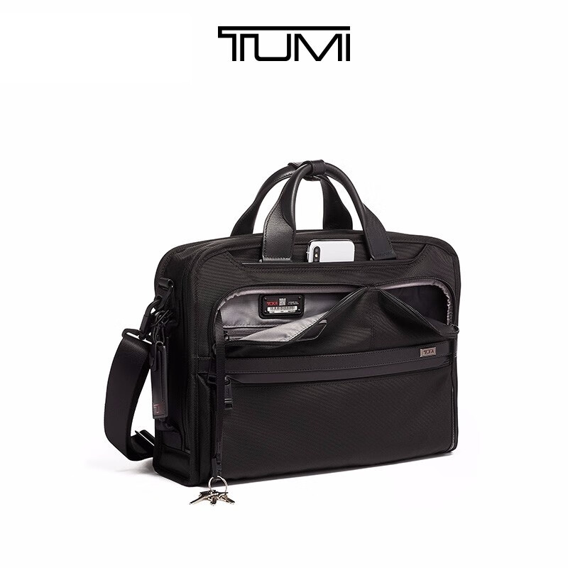 TUMI 途明 Alpha 3男士公文包通勤斜挎包雙肩包單肩包【男士禮物】 黑色/02603182D3 中包 2450元