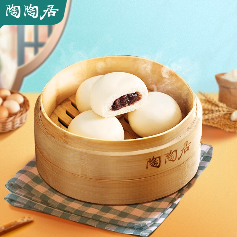 陶陶居 廣式早餐包子 豆沙包337.5g 29.9元