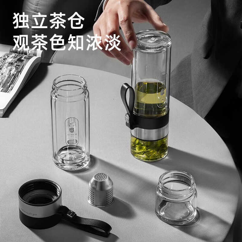 富光 抗菌泡茶師 玻璃杯 260ml 金色 券后76.42元