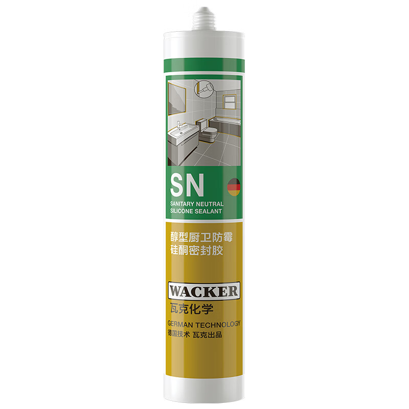 WACKER 瓦克 WK-001 醇型防霉硅酮密封膠 瓷白色 300ml 28.9元
