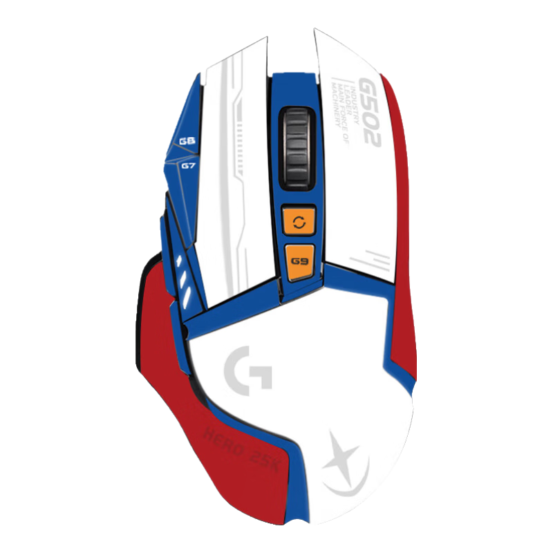羅技（G）G502無線鼠標 電競游戲鼠標 機械充電筆記本電腦邏輯鼠標送男生男友禮物 G502無線【紅白藍貼紙】 391.99元（需領券）