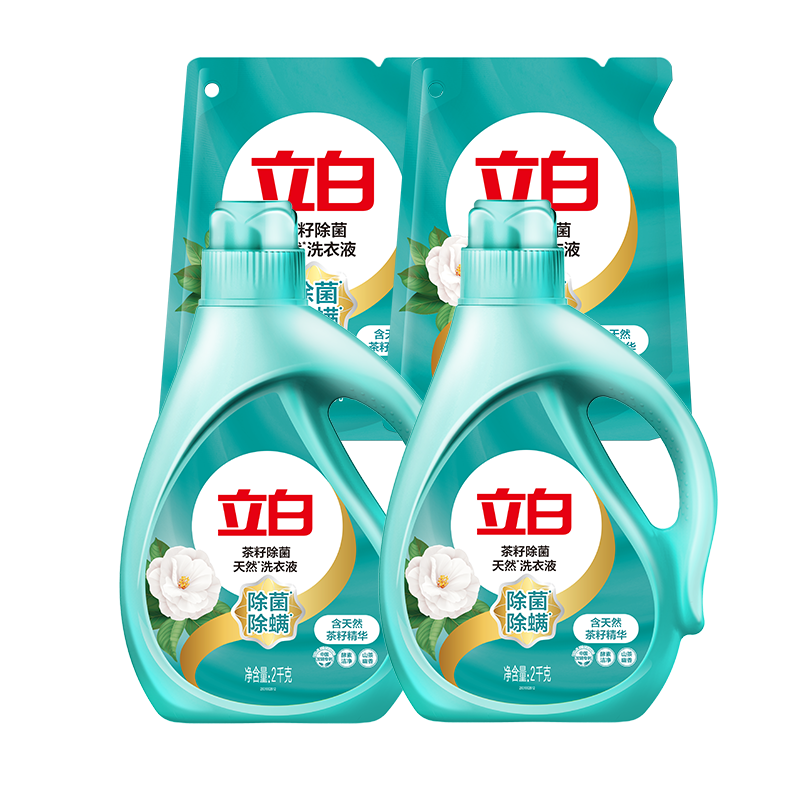 立白 天然茶籽洗衣液12斤*2件+贈(zèng)家政服務(wù)2小時(shí)/30元京豆 89.98元（贈(zèng)品抵30元+返10超市卡，合29.99元/件）