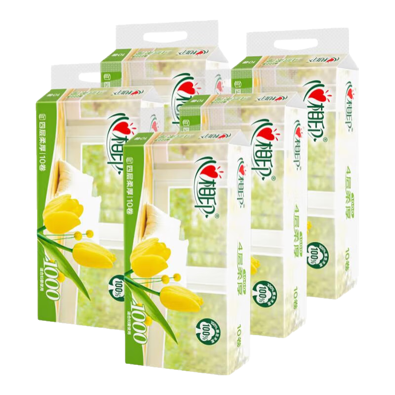 心相印卷紙無芯卷紙家用廁紙衛(wèi)生紙 優(yōu)選系列4層100克無芯足量實惠提裝 4層 100g*50卷 85.8元（需領(lǐng)券，合42.9元/件）