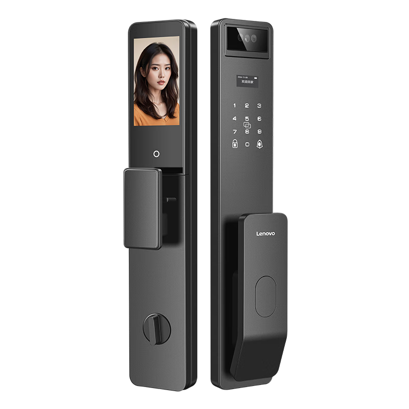 國家補貼：聯(lián)想 Lenovo R6 掌靜脈 智能門鎖 指紋鎖 3D人臉識別 智能鎖 電子鎖 入戶門 密碼鎖 電子鎖 793.91元