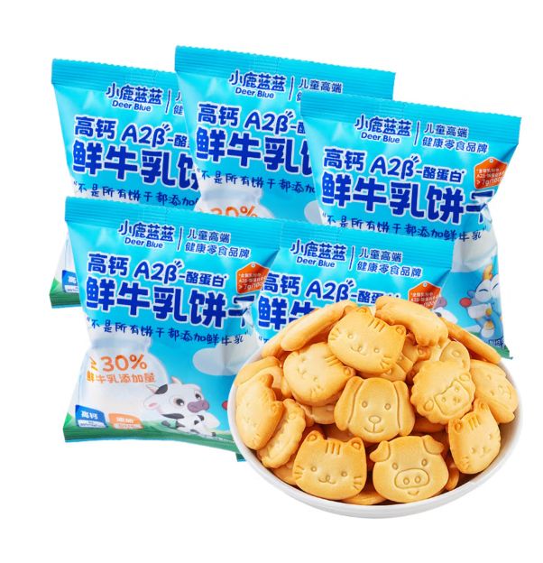 小鹿藍(lán)藍(lán) 鮮牛乳餅干 1 袋 共 12 袋！ 1.02元（需買3件，需用券）
