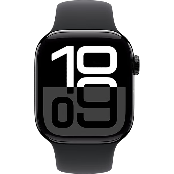 PLUS會員：Apple Watch Series 10 智能手表 46毫米 亮黑色鋁金屬表殼黑色運(yùn)動型表帶 S/M GPS款 1830.82元包郵