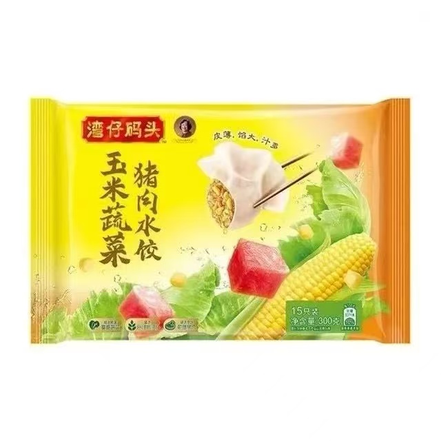 湾仔码头 玉米蔬菜猪肉水饺 300g（任选10件） 6.97元