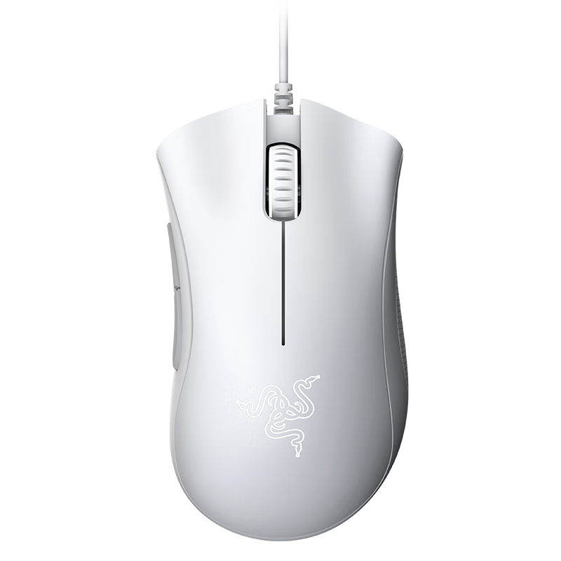 雷蛇（Razer）炼狱蝰蛇标准版有线鼠标 人体工学 电竞游戏 右手通用型 吃鸡/LOL/CS GO游戏鼠标 白色 75.32元包邮