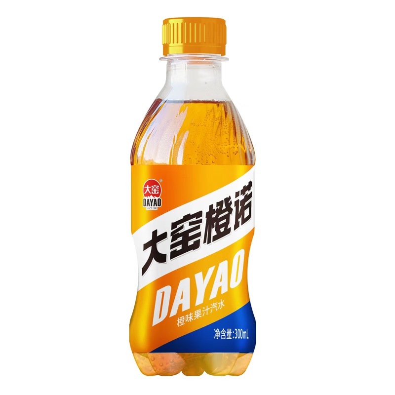 微信小程序：大窑 汽水嘉宾橙诺橙味果汁汽水碳酸饮料 300mL 12*橙诺 19.9元（需领券）