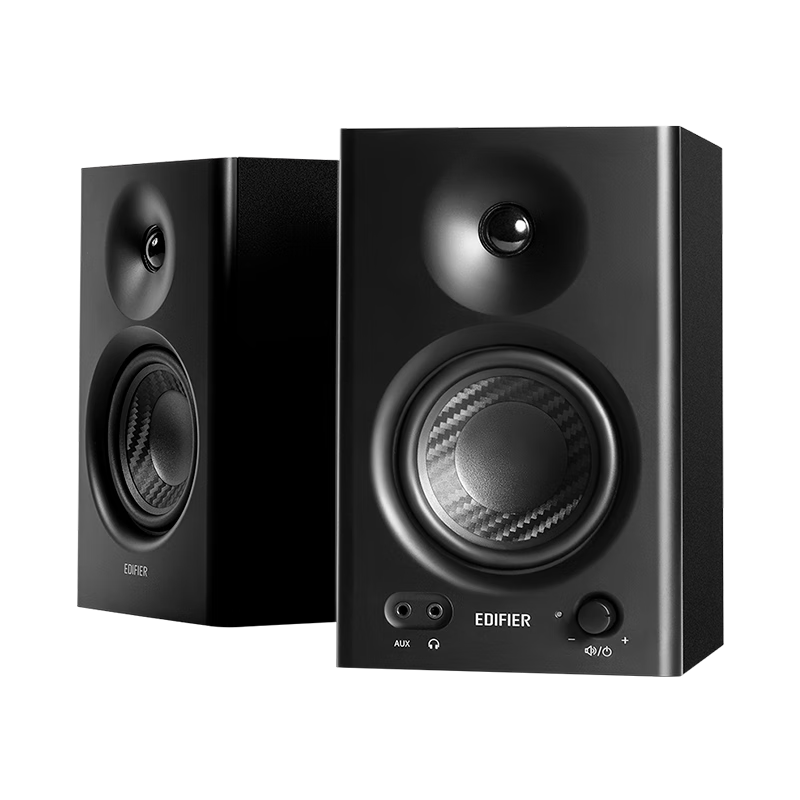 再降价、PLUS会员：漫步者（EDIFIER）MR4 有源监听2.0音箱 HIFI音质 多媒体电脑电视音响 桌面音响 黑色 283.96元（需领券）