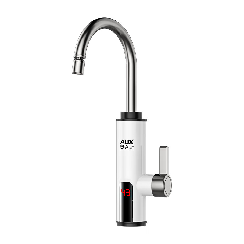 奧克斯 電熱水龍頭 即熱式快速熱水龍頭 加熱器廚房寶陽(yáng)臺(tái)家用熱水器ADL-3AGT2X數(shù)顯白 75.64元