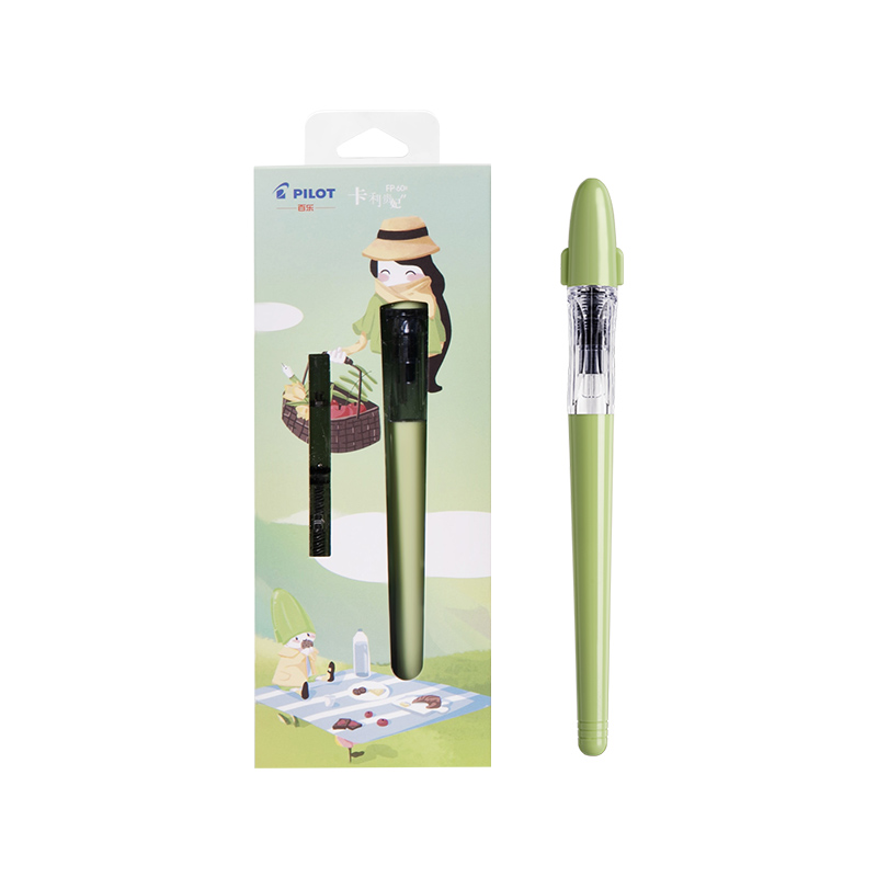 百乐 PILOT 卡利贵妃奶茶系列 钢笔 FP-60R 抹茶色 29.9元