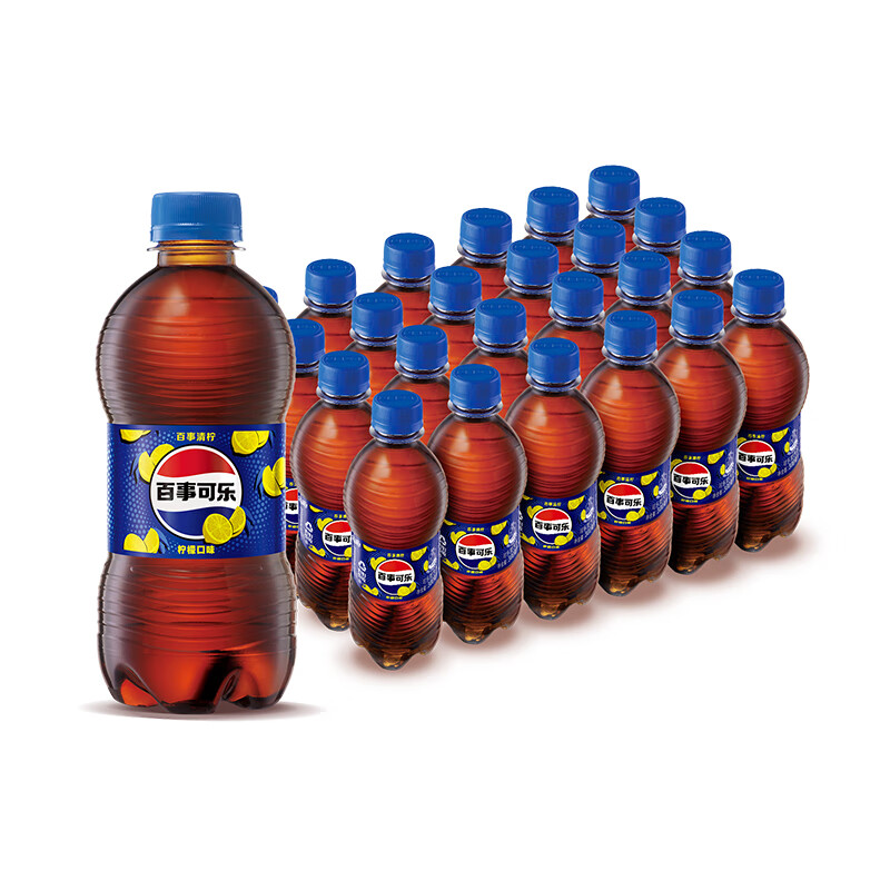 pepsi 百事 可乐 清柠味汽水 碳酸饮料整箱 300ml*24瓶 百事可乐出品 21.43元