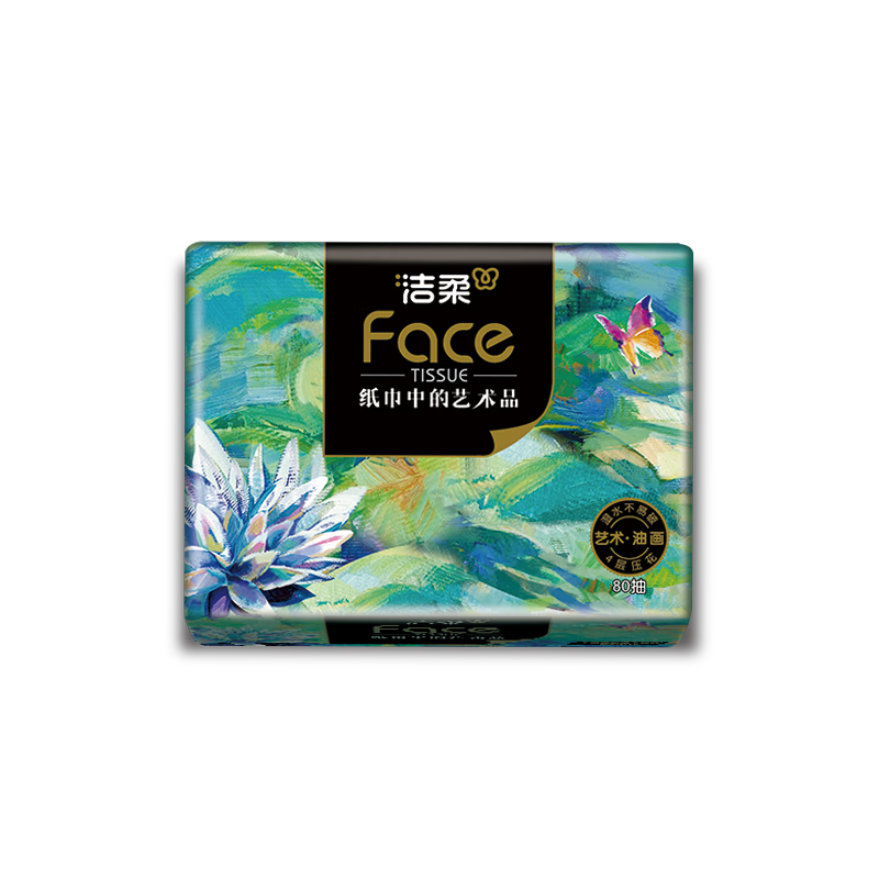 洁柔 Face 抽纸 4层80抽2包 2.2元