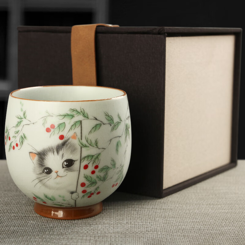 真迹 汝窑缘定杯-红果猫 券后29元