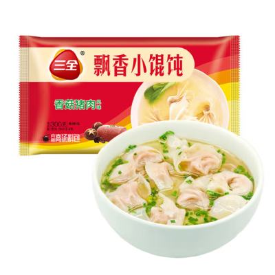 三全中式早餐 原味手抓餅 灌湯包小籠包牛肉大蔥豬肉餡餅營養(yǎng)速凍食品 香菇豬肉飄香小餛飩300g 49元（合5.44元/件）（下單拍8件到手9件）