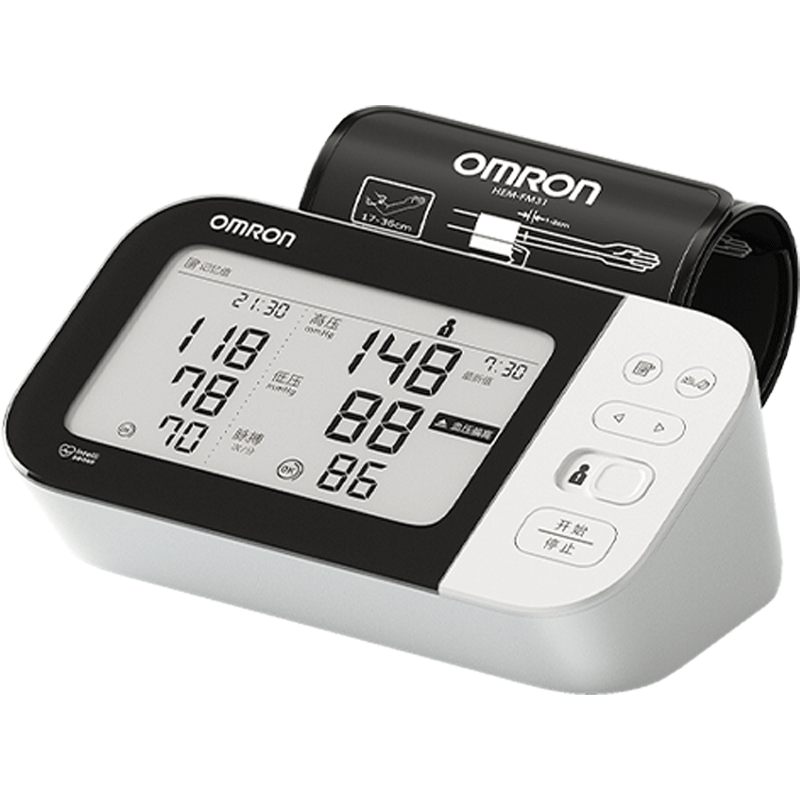 歐姆龍（OMRON）房顫電子血壓計血壓測量儀醫(yī)用高精準上臂式血壓儀7361T國家補貼 237.44元