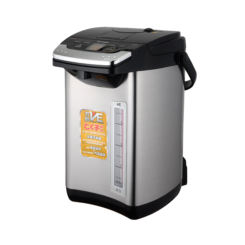 虎牌（TIGER）恒溫電熱水瓶PIG-A40C電水壺智能便捷多功能日本原裝進口VE真空保溫4L 1979.82元（需領(lǐng)券）
