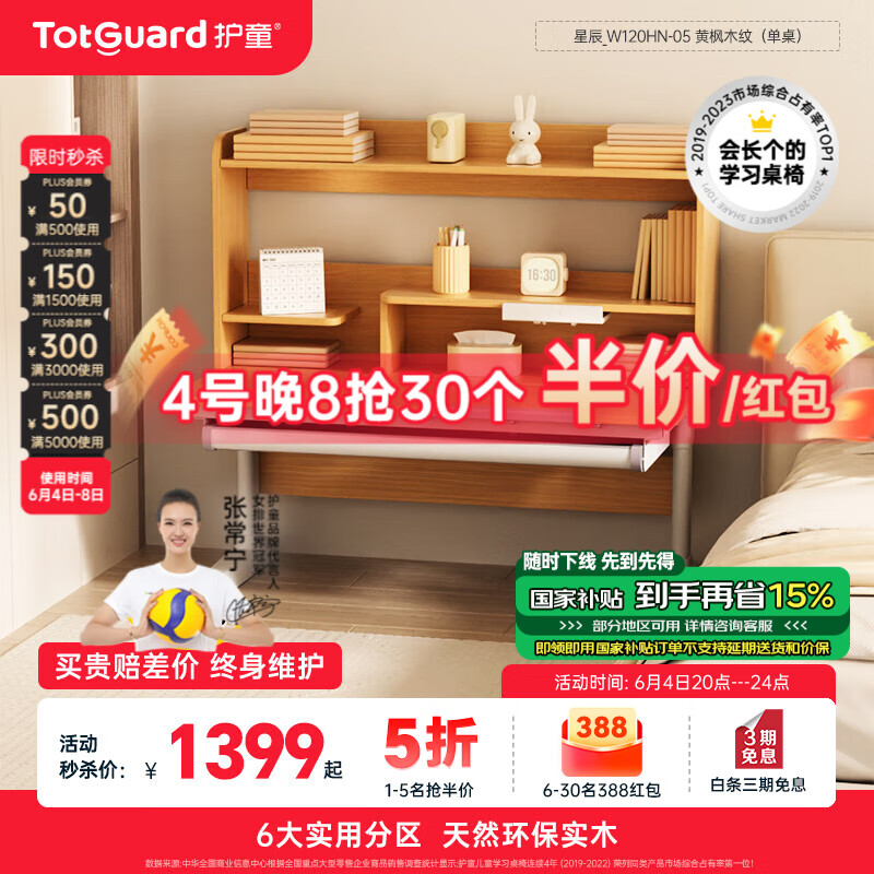 護童 創(chuàng)想家 兒童學習桌 120cm 習慣星+LUCKY椅 藍 1088元