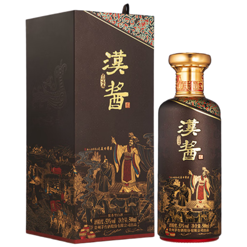 8號(hào)0點(diǎn)、plus會(huì)員:茅臺(tái)（MOUTAI）漢醬·匠心傳承 醬香型白酒 53度 500ml 單瓶裝 294.72元