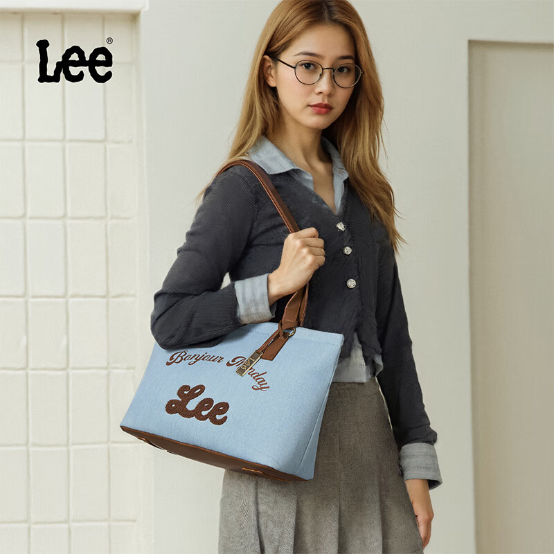 PLUS會員：Lee 潮流托特手提單肩包丹寧包女包大容量 130.65元（需領券）