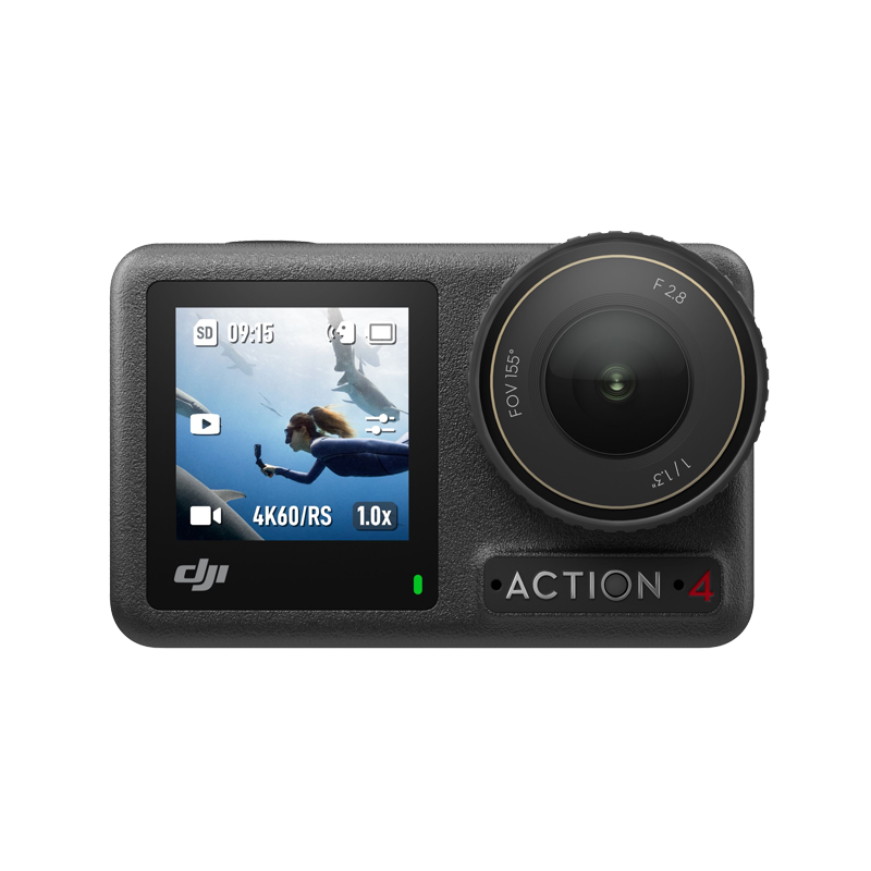 政府補(bǔ)貼：大疆 DJI Osmo Action 4 靈眸運(yùn)動(dòng)相機(jī) 摩托車騎行滑雪潛水戶外vlog相機(jī) OA4防抖拍攝 Action 4 標(biāo)準(zhǔn)套裝 1523.8元